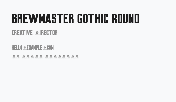 Brewmaster Gothic Round Business Card