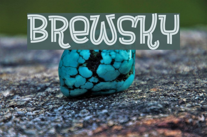 Brewsky Font examples