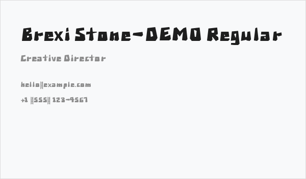 Brexi Stone-DEMO Regular Business Card