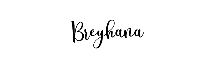 Breyhana  フリーフォントのダウンロード