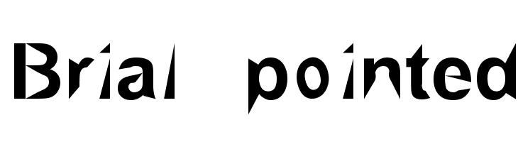 Brial pointed Font