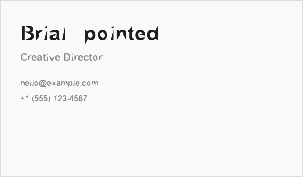 Brial   pointed Business Card