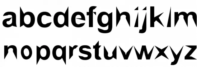 Brial pointed フォント 小文字