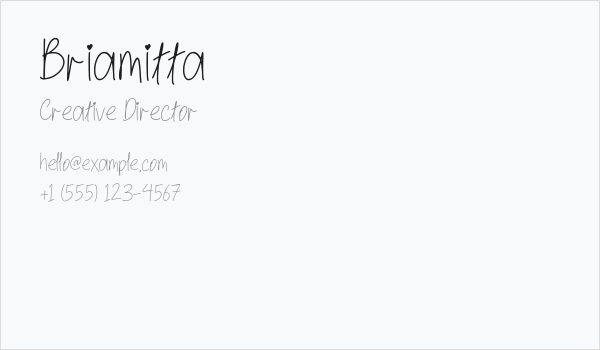 Briamitta Business Card
