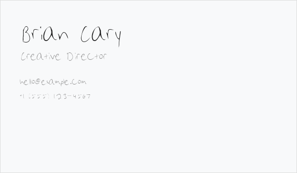 Brian Cary Business Card