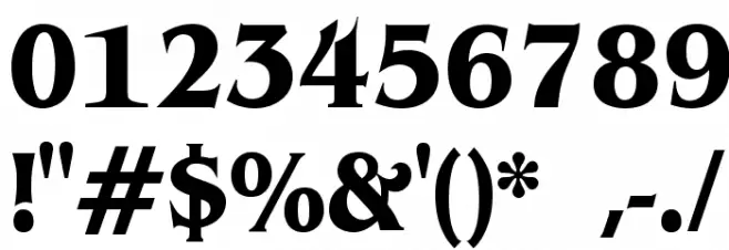 Brian James Condensed Bold フォント その他の文字