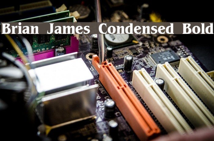 Brian James Condensed Bold Font examples