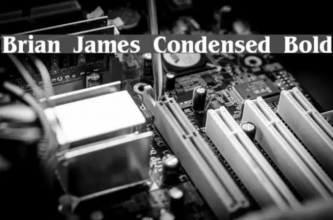 Brian James Condensed Bold フォント examples