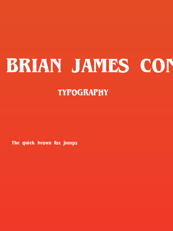 Brian James Condensed Bold Poster