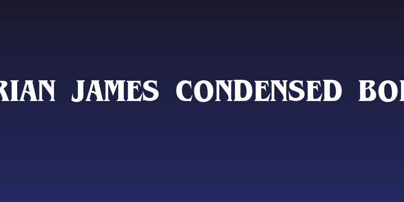 Brian James Condensed Bold Social Header