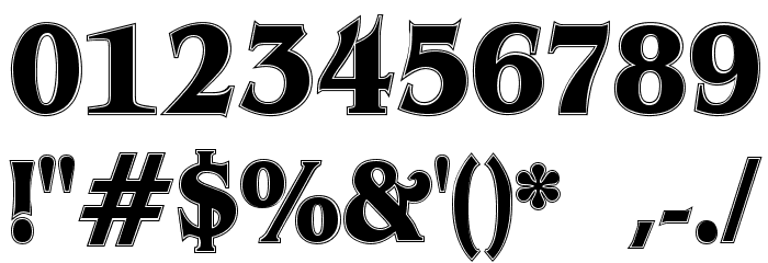 Brian James Contour Font OTHER CHARS