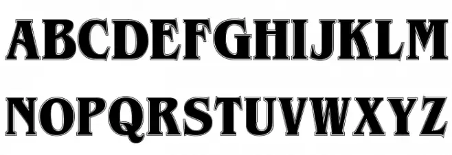 Brian James Contour Schriftart Groß