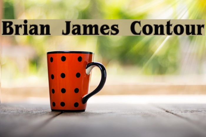 Brian James Contour Font examples