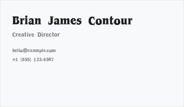 Brian James Contour Business Card