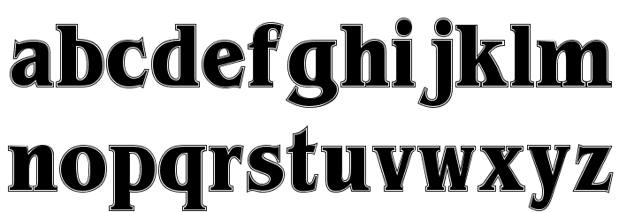 Brian James Contour Font LOWERCASE