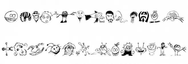 Brian Powers Doodle Normal फ़ॉन्ट अपरकेस