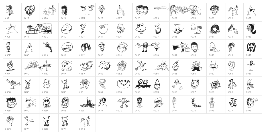 Brian Powers Doodle   Normal Character Map