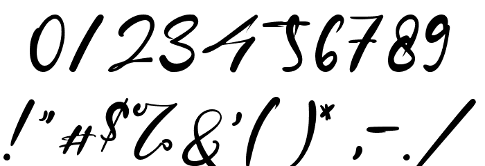 Brian Raja Font OTHER CHARS