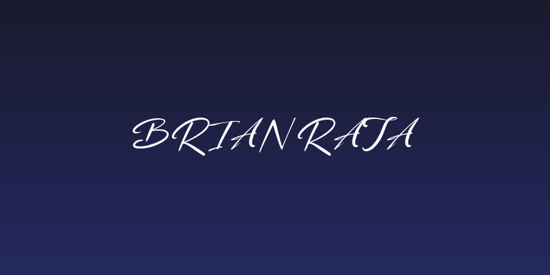 Brian Raja Social Header