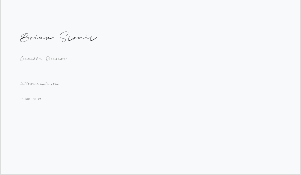 Brian Strait Business Card