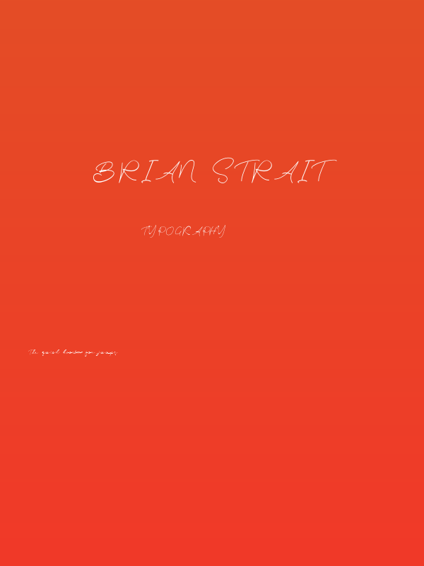 Brian Strait Poster
