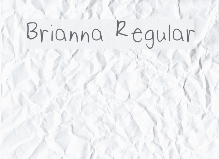 Brianna Regular Font examples