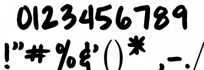 Brianne's hand Font OTHER CHARS