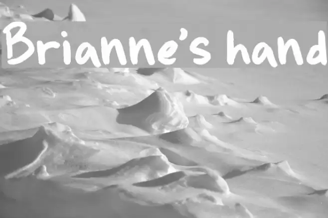 Brianne's hand Font examples