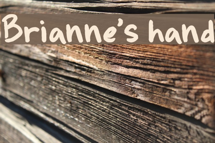 Brianne's hand Font examples