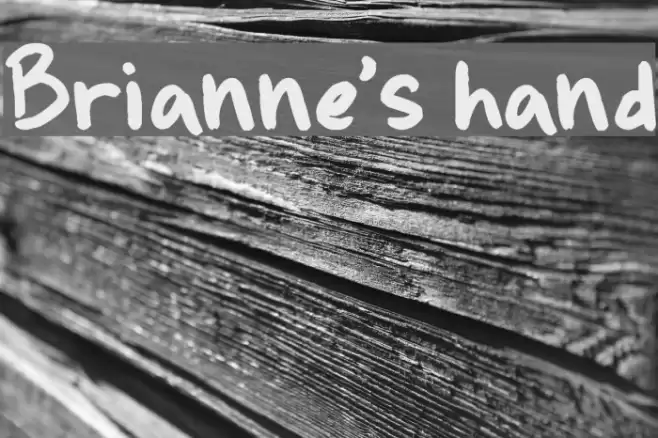 Brianne's hand Font examples