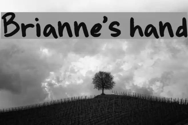 Brianne's hand Font examples