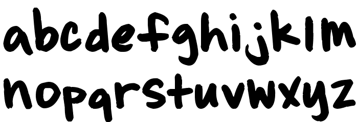 Brianne's hand Font LOWERCASE
