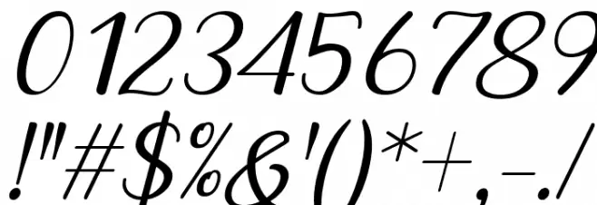 Briany Italic Font OTHER CHARS