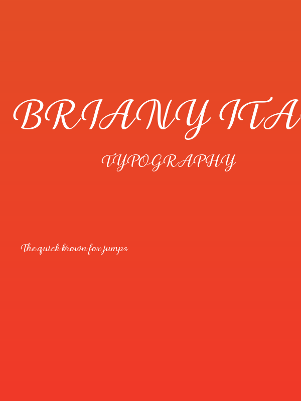 Briany Italic Poster