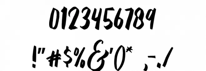 BriberraDEMO Font OTHER CHARS