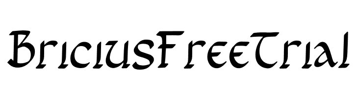 Bricius Free Trial  font caratteri gratis