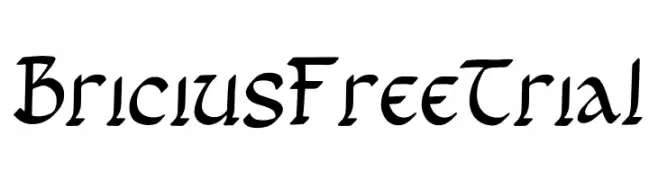 Bricius Free Trial  नि: शुल्क फ़ॉन्ट्स डाउनलोड