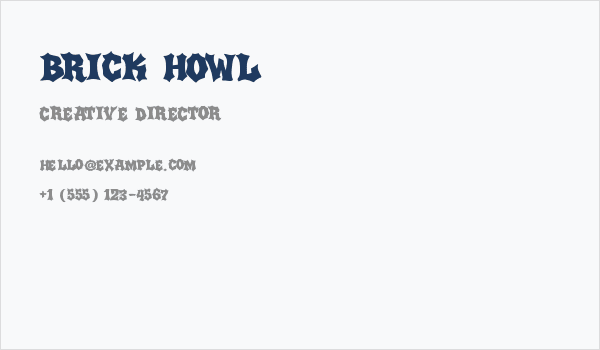 Brick Howl Business Card
