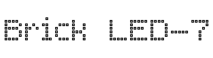 Brick LED-7 Font
