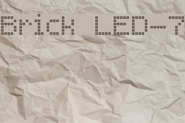 Brick LED-7 Font examples
