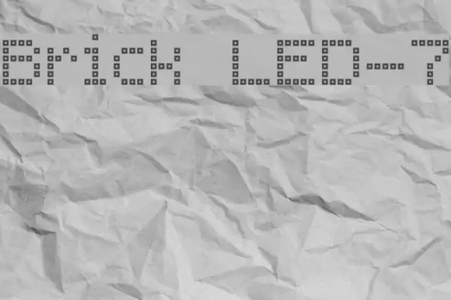 Brick LED-7 Schriftart examples