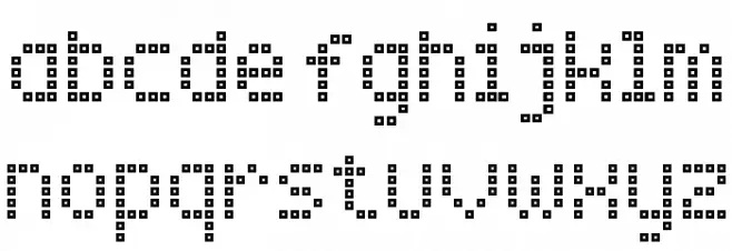 Brick LED-7 Schriftart Kleinbuchstaben
