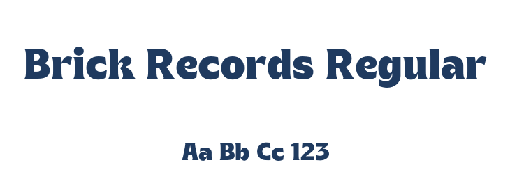 Brick Records Regular Font Preview