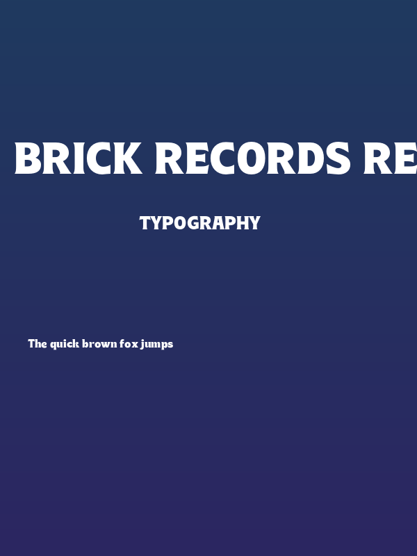 Brick Records Regular Poster