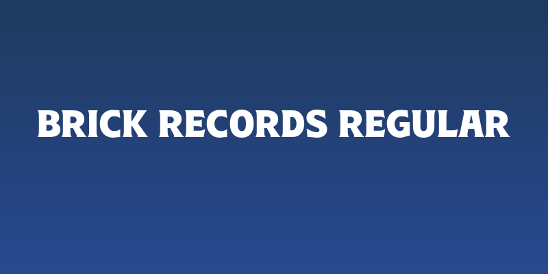 Brick Records Regular Social Header