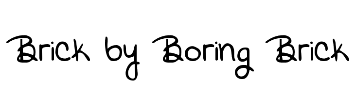 Brick by Boring Brick  Frei Schriftart Herunterladen