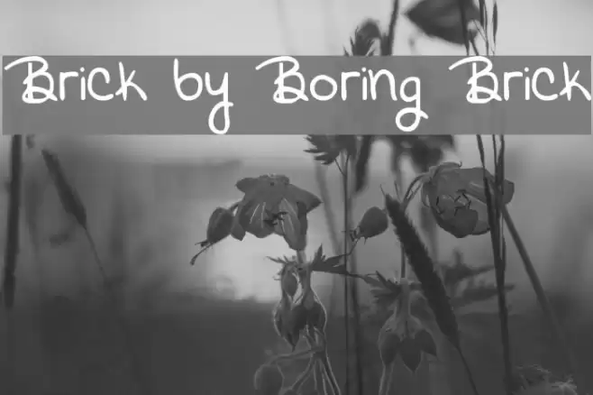 Brick by Boring Brick Font examples