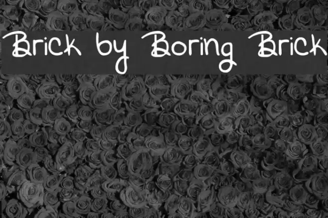 Brick by Boring Brick Font examples