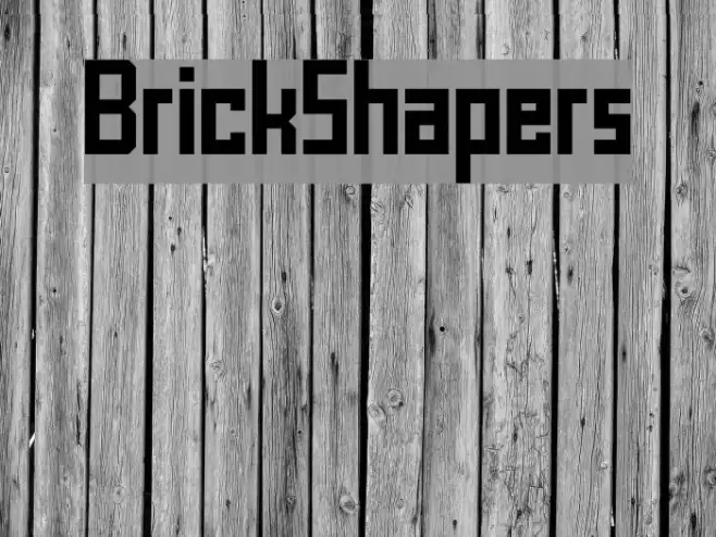 BrickShapers Font examples