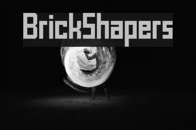 BrickShapers Font examples